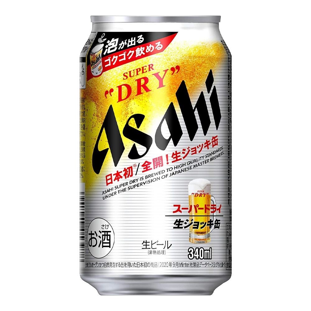 Asahi Super Dry Nama Jokki Can 340ml — B2B sourcing, origin: Japan